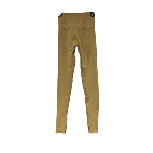 ALPHALETE Seamless Ribbed High Waist Leggings Tan Not Gold XS Workout Athleisure